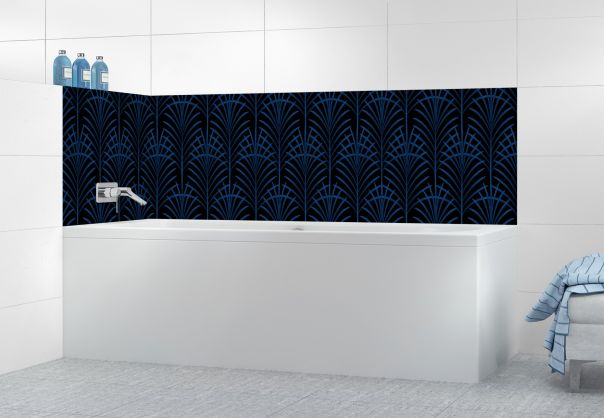 Panneau de bain Feuilles de palme couleur Bleu électrique