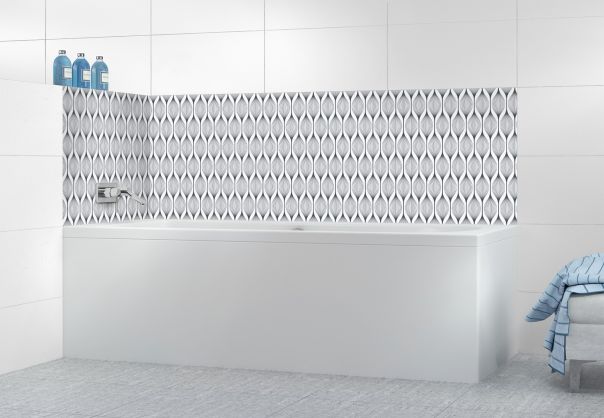 Panneau de bain Rubans design couleur Gris anthracite