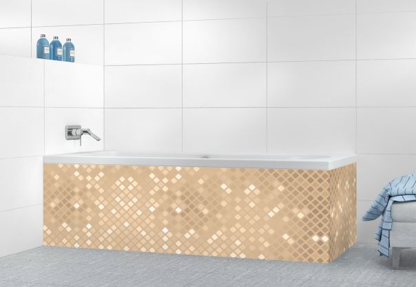 Panneau tablier de bain Diamants brillants couleur Coquille d'oeuf