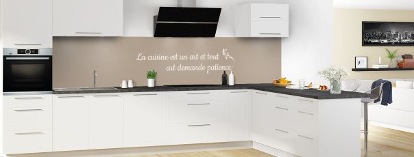 Crédence de cuisine Citation  couleur Mulot panoramique en perspective