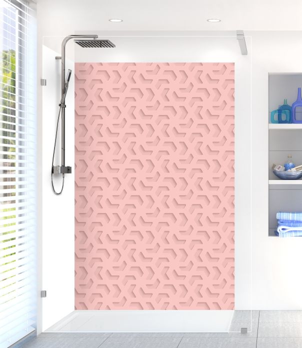 Panneau de douche Hélice en relief couleur Quartz rose