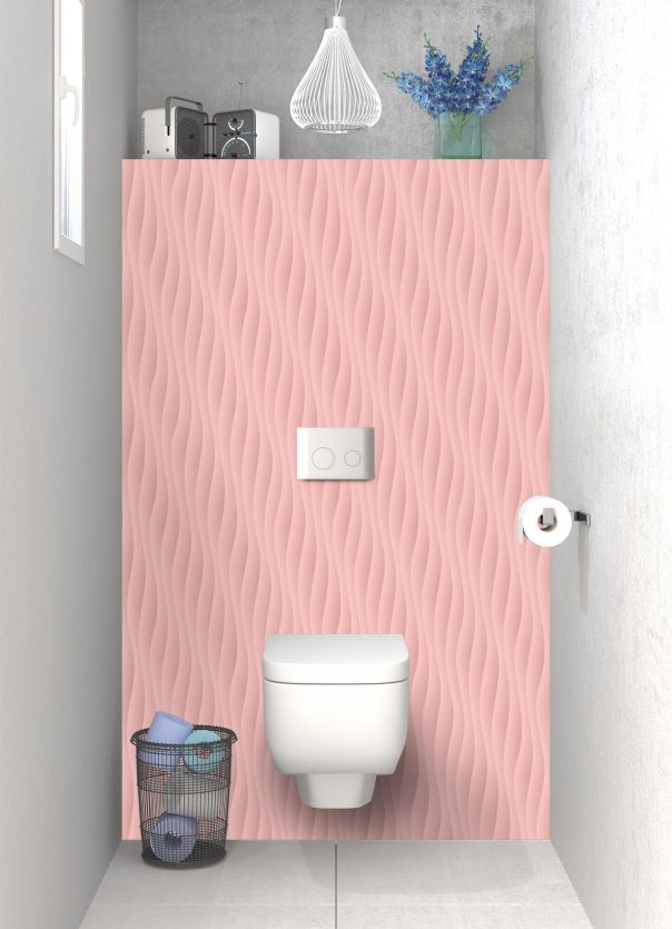 Panneau WC Ondes couleur Quartz rose