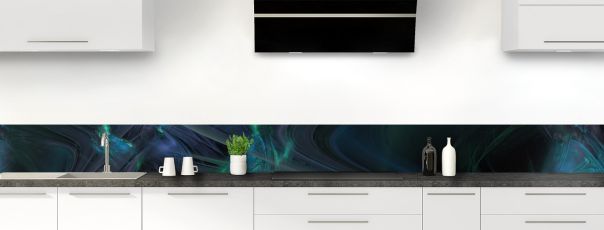 Crédence de cuisine L'univers frise motif inversé