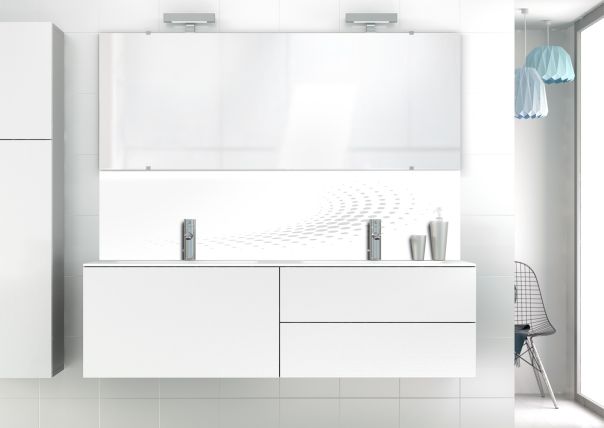 Panneau vasque Nuage de points couleur Gris perle