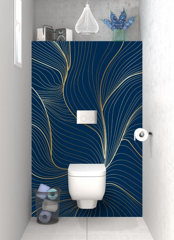 Panneau WC Volupté couleur Bleu nuit motif inversé