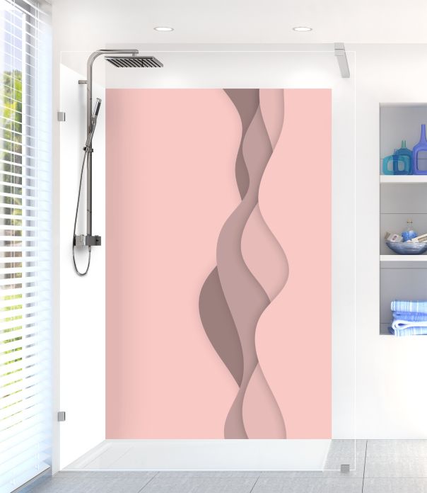 Panneau de douche Vagues couleur Quartz rose