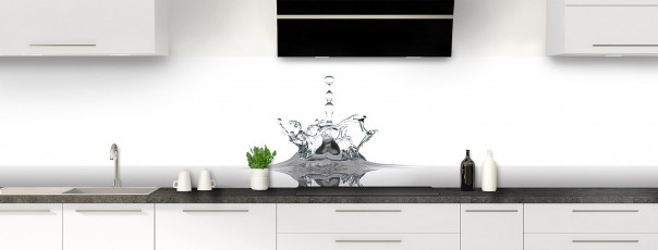 Crédence de cuisine Goutte d'eau panoramique motif inversé