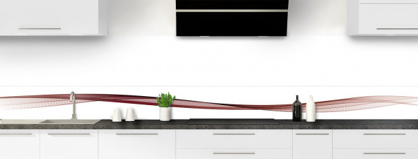 Crédence de cuisine Vague graphique couleur rouge pourpre dosseret