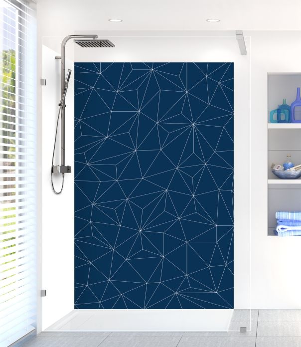 Panneau de douche Constellation couleur Bleu nuit motif inversé