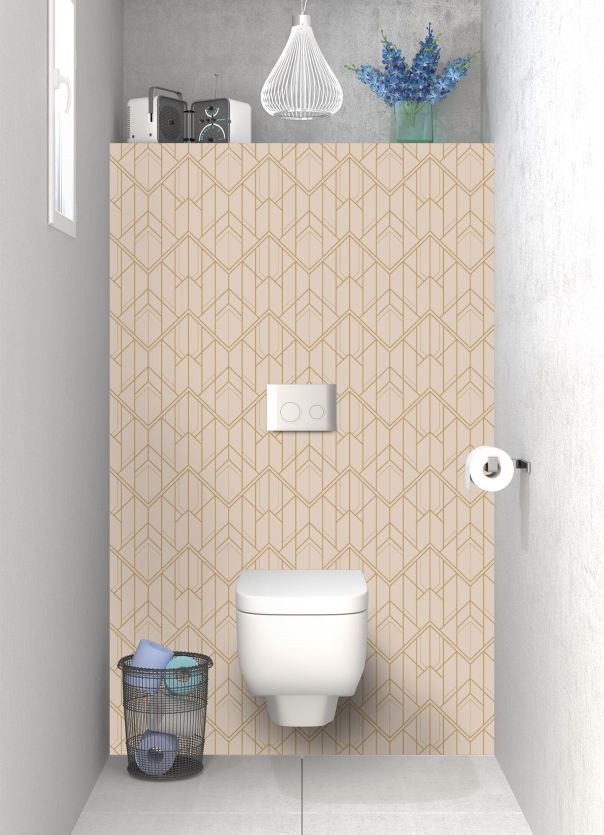 Panneau WC Gatsby doré couleur Grège