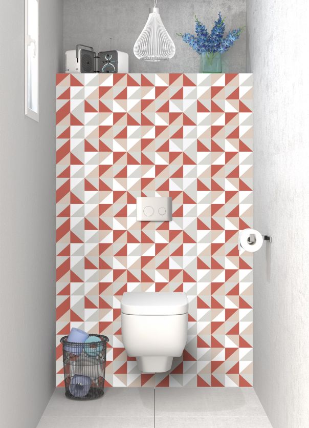 Panneau WC Kaléidoscope terracotta