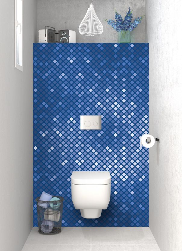 Panneau WC Diamants brillants couleur Bleu électrique