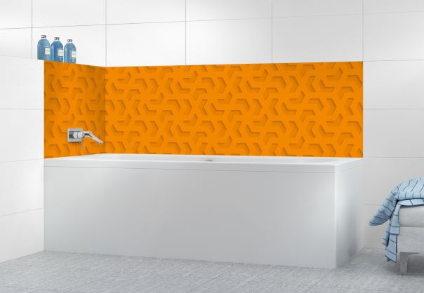 Panneau de bain Hélice en relief couleur Citrouille