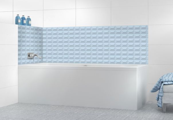 Panneau de bain Briques en relief couleur Bleu dragée