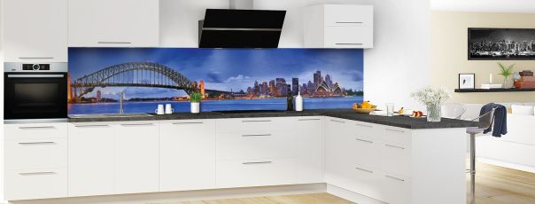 Crédence de cuisine Sydney panoramique motif inversé en perspective