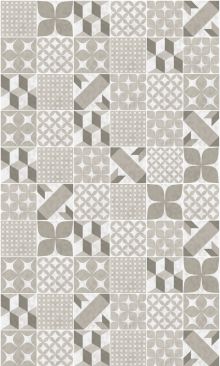 Crédence Carreaux de ciment patchwork Taupe