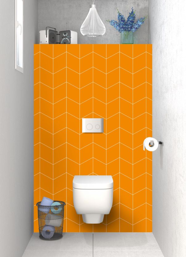 Panneau WC Origami couleur Citrouille