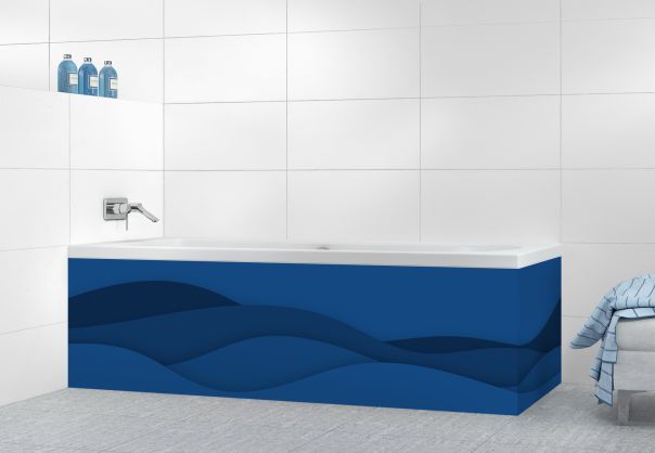 Panneau tablier de bain Vagues couleur Bleu électrique