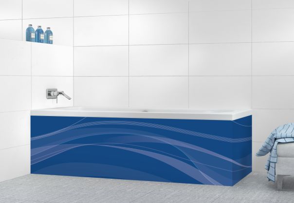 Panneau tablier de bain Voilage couleur Bleu électrique