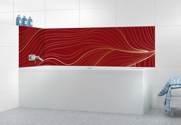 Panneau de bain Volupté couleur Rouge grenat