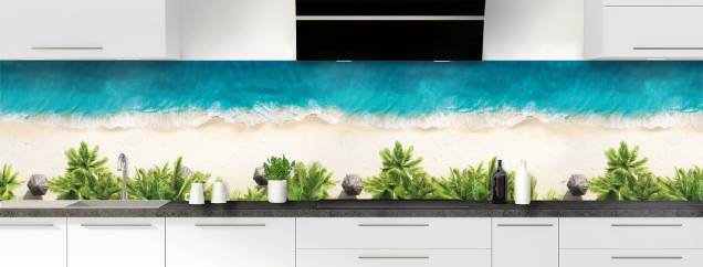 Crédence de cuisine en verre Mer paysage bleu