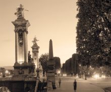 Crédence Paris Pont Alexandre III sépia