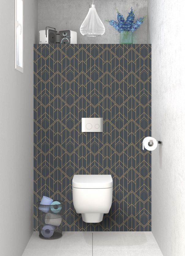 Panneau WC Gatsby doré couleur Gris anthracite