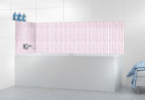 Panneau de bain Pointillés couleur Saphir rose