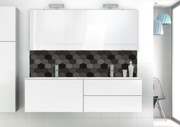 Panneau vasque Camaïeu hexagone couleur Noir