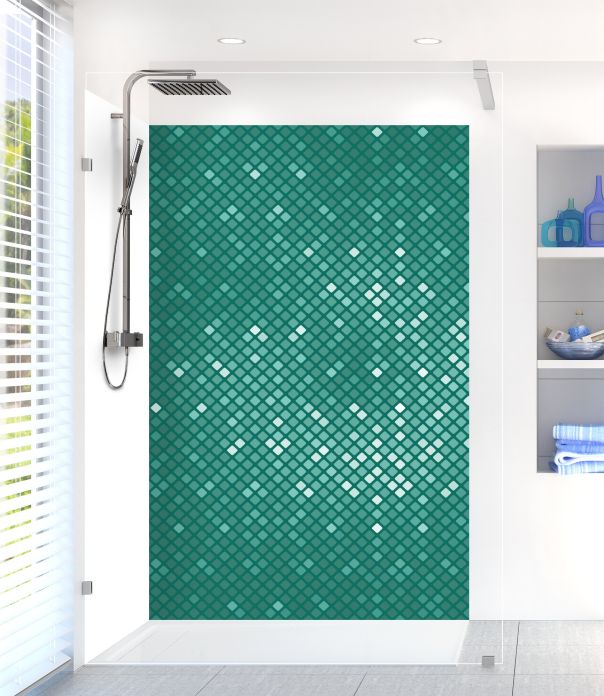 Panneau de douche Diamants brillants couleur Vert jade