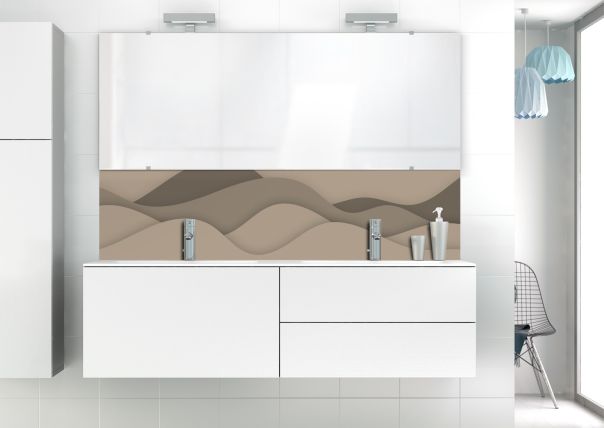 Panneau vasque Vagues couleur Mulot