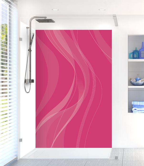 Panneau de douche Voilage couleur Saphir rose