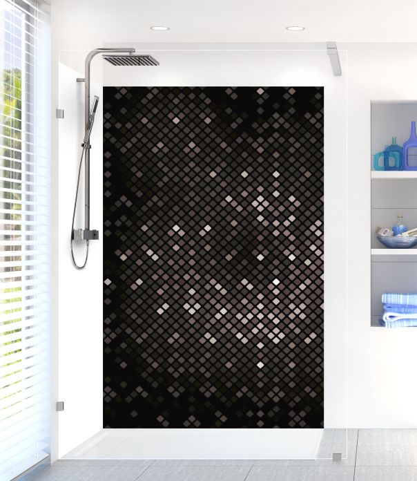 Panneau de douche Diamants brillants couleur Noir