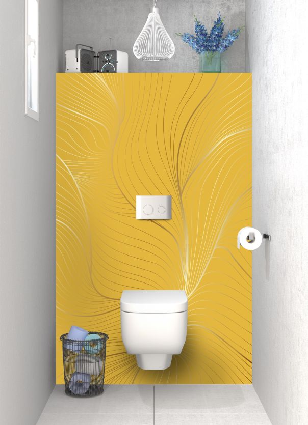 Panneau WC Volupté couleur Curcuma motif inversé