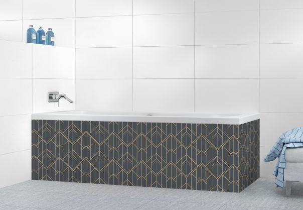 Panneau tablier de bain Gatsby doré couleur Gris anthracite