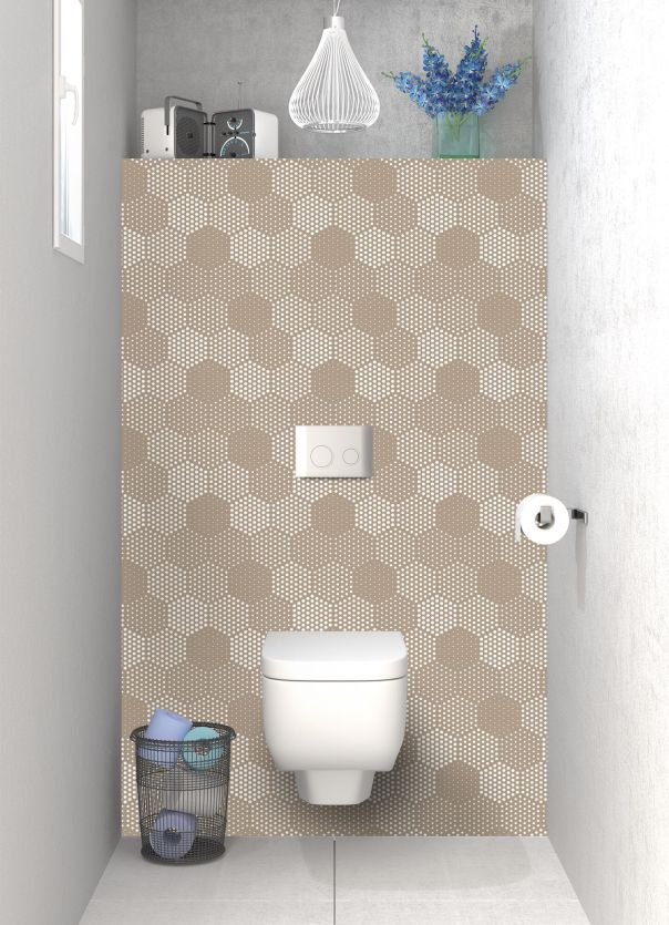 Panneau WC Camaïeu hexagone couleur Mulot
