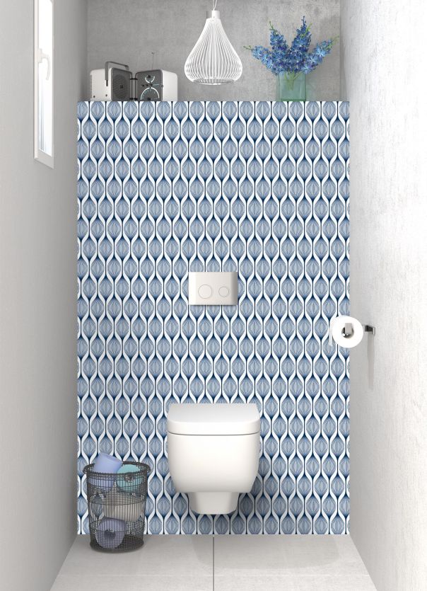 Panneau WC Rubans design couleur Bleu nuit