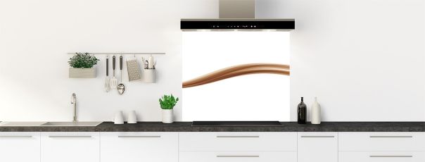 Crédence de cuisine Ruban couleur couleur Coquille d'oeuf fond de hotte motif inversé