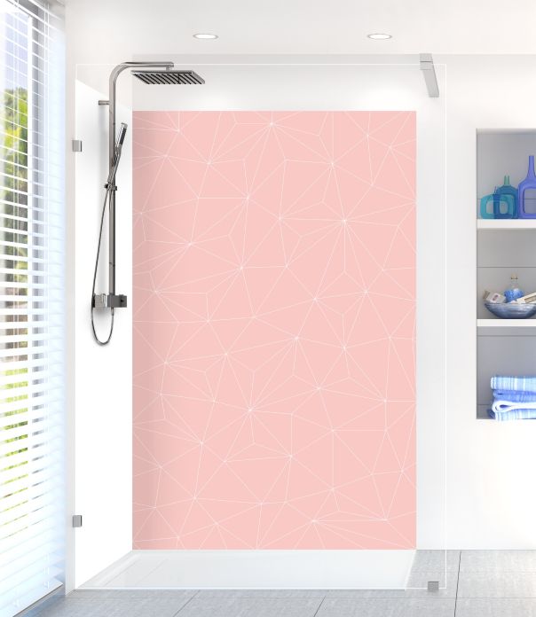 Panneau de douche Constellation couleur Quartz rose motif inversé