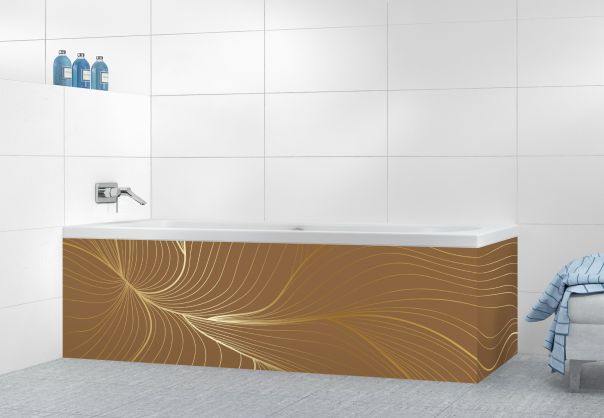 Panneau tablier de bain Volupté couleur Cannelle motif inversé