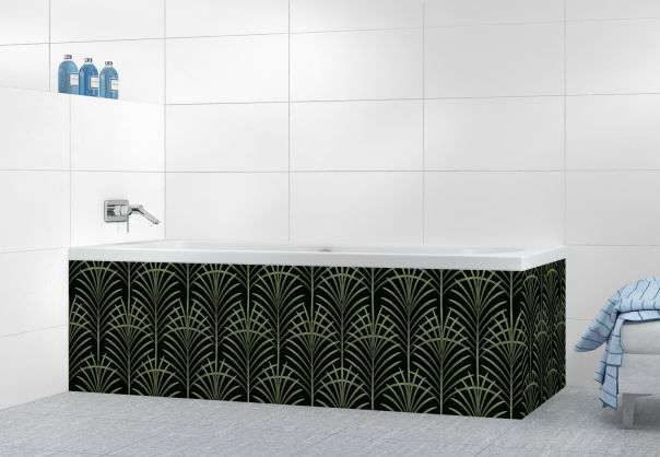 Panneau tablier de bain Feuilles de palme couleur Vert sauge