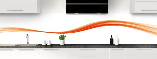 Crédence de cuisine Ruban couleur couleur Citrouille panoramique motif inversé