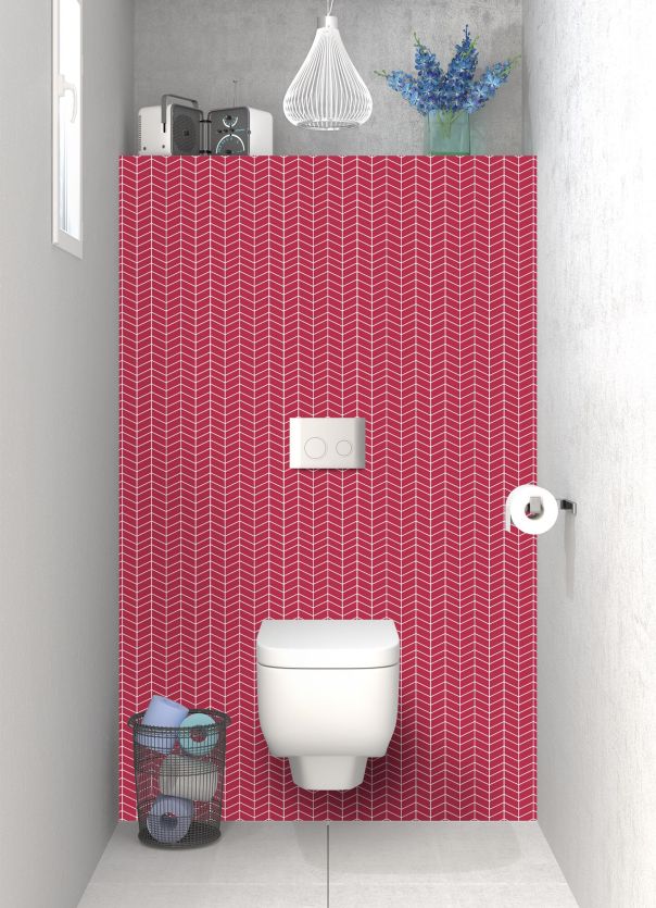 Panneau WC Origami  couleur Rose grenade