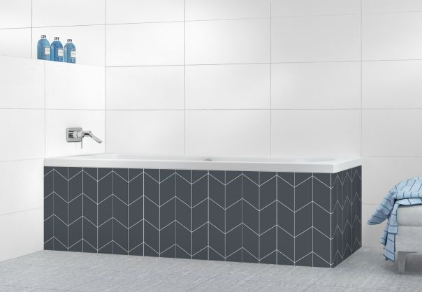 Panneau tablier de bain Origami couleur Gris anthracite