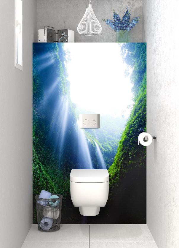 Panneau WC Cascade ensoleillée motif inversé