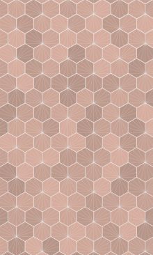 Crédence Carreaux de ciment hexagonaux blush