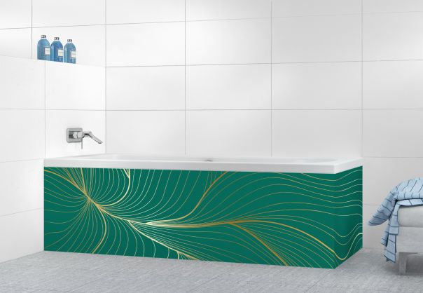 Panneau tablier de bain Volupté couleur Vert jade motif inversé