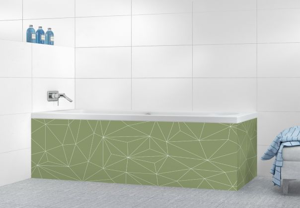 Panneau tablier de bain Constellation couleur Vert sauge motif inversé