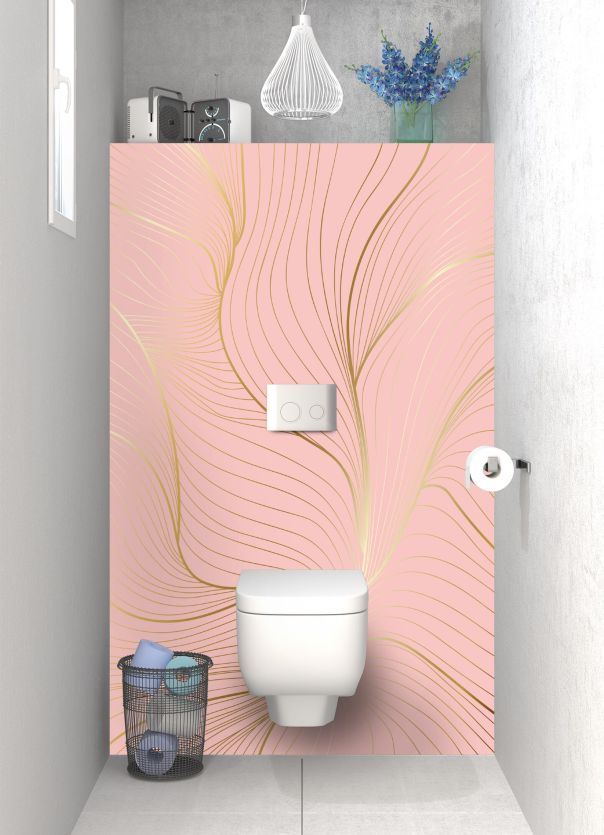 Panneau WC Volupté couleur Quartz rose motif inversé