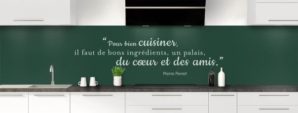 Crédence de cuisine Bien cuisiner couleur Vert avocat panoramique